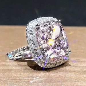 Cubic Zirconia Wedding Rings for Women Romantic Bridal Marriage Ceremony size 6